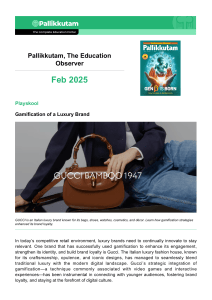 Gucci Gamification: Luxury Brand Strategy Case Study