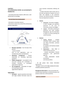 Chapter 1: Information System from an Accountant's Perspective