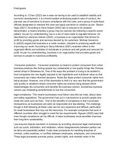 Law and Business: A Student Analysis