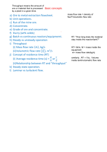 Metallurgical Engineering Basics: Throughput, Residence Time, and Ore Processing