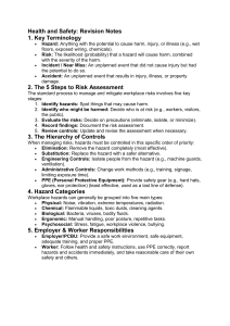 Health and Safety Revision Notes