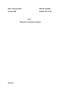 Lab 7: Abstraction and Abstract Classes in Python