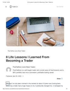 8 Life Lessons I Learned From Becoming a Trader