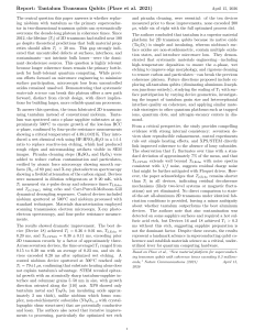 Tantalum Transmon Qubits Research Paper