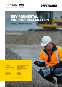 Environmental Product Declaration for Ready-Mix Concrete