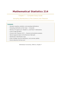 Mathematical Statistics 214 Chapter 7 Study Guide