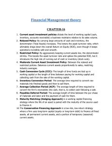 Financial Management Theory: Current Assets & Capital Structure