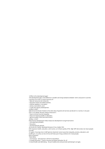 Development Gap, GDP, HDI, and SDGs Study Guide