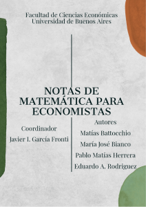 Notas de Matem&aacute;tica para Economistas - UBA