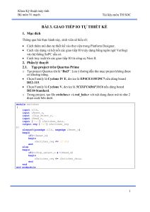 Lesson 3: Custom IO Interface Design with Verilog and Nios II