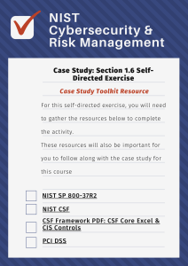 NIST Cybersecurity & Risk Management Case Study