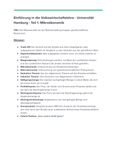 Einf&uuml;hrung in die Volkswirtschaftslehre: Mikro&ouml;konomik (Uni Hamburg)