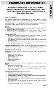 ANSI/ASSE A10.11-1989 Safety Requirements for Nets