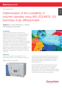 Polymer Crystallinity Determination with ARL EQUINOX 100 XRD