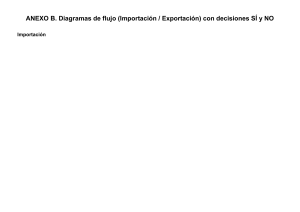 Diagramas de flujo de importaci&oacute;n y exportaci&oacute;n