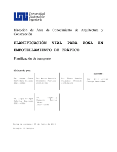 Planificaci&oacute;n Vial para Zona con Tr&aacute;fico Congestionado