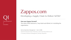 Zappos Case Study: Supply Chain for WOW Service