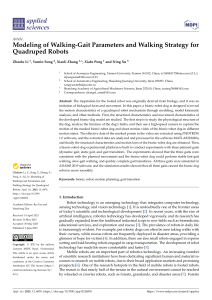 Modeling Walking Gait Parameters for Quadruped Robots