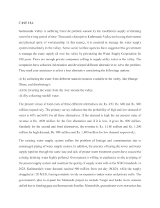 Kathmandu Water Supply Case Study
