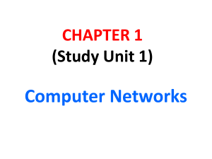 Computer Networks: Chapter 1 - Fundamentals & Models