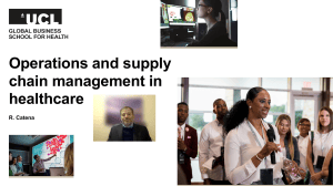 Operations and Supply Chain Management in Healthcare