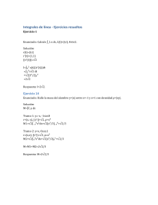 Ejercicios Resueltos de Integrales de L&iacute;nea