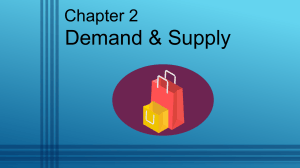 Chapter 2: Demand & Supply in Economics