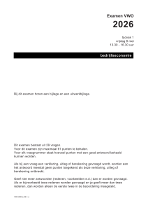 Examen VWO 2026 Bedrijfseconomie