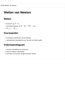 Wetten van Newton - Natuurkunde