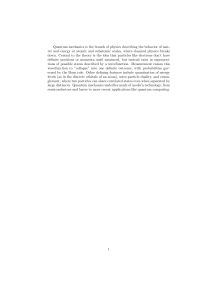 Quantum Mechanics: Basics and Applications