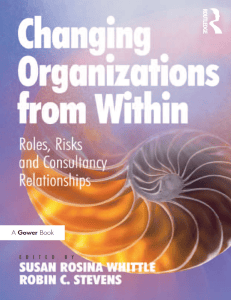 Changing Organizations from Within: Roles, Risks & Consultancy Relationships