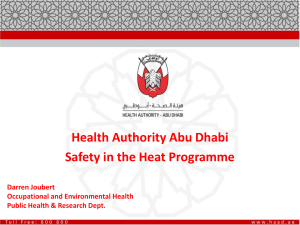 Health Authority Abu Dhabi Safety in the Heat Programme