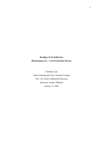 Reading Circle Reflection: Illuminating Care in Early Childhood Education