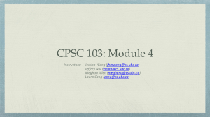CPSC 103 Module 4: Compound Data & NamedTuple