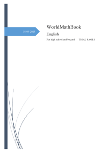 WorldMathBook: Comprehensive Math Textbook for High School & Beyond