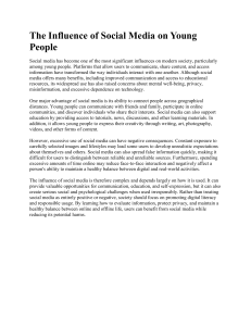 The Influence of Social Media on Young People