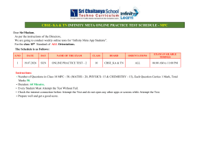 CBSE Class 10 MPC Online Practice Test Schedule
