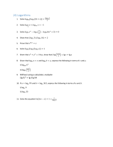 Logarithm Problems and Solutions