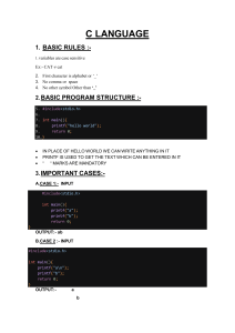 C Language Basics: A Beginner's Guide