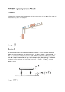 Engineering Dynamics Vibration Problems and Solutions