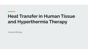 Heat Transfer in Human Tissue & Hyperthermia Therapy