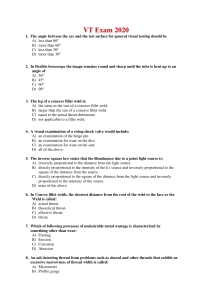VT Exam 2020: Visual Testing Multiple Choice Questions