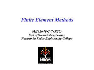 Finite Element Methods ME3204PC Course Material