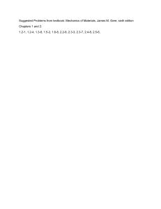 Mechanics of Materials Problems: Gere 6th Ed.