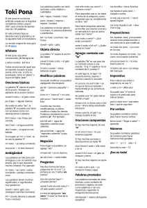Toki Pona: Gu&iacute;a de Gram&aacute;tica y Vocabulario en Espa&ntilde;ol