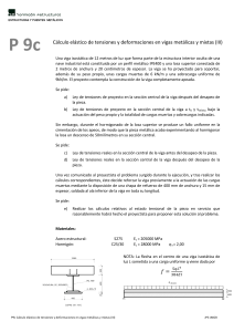 C&aacute;lculo de tensiones en vigas met&aacute;licas y mixtas (III)