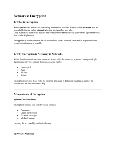 Networks: Encryption - Basics & Importance
