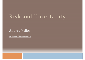 Risk and Uncertainty: Insurance Economics Lecture