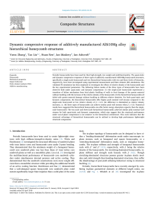 Dynamic Compressive Response of AlSi10Mg Hierarchical Honeycombs