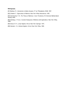 Linear Algebra & Matrix Theory Bibliography